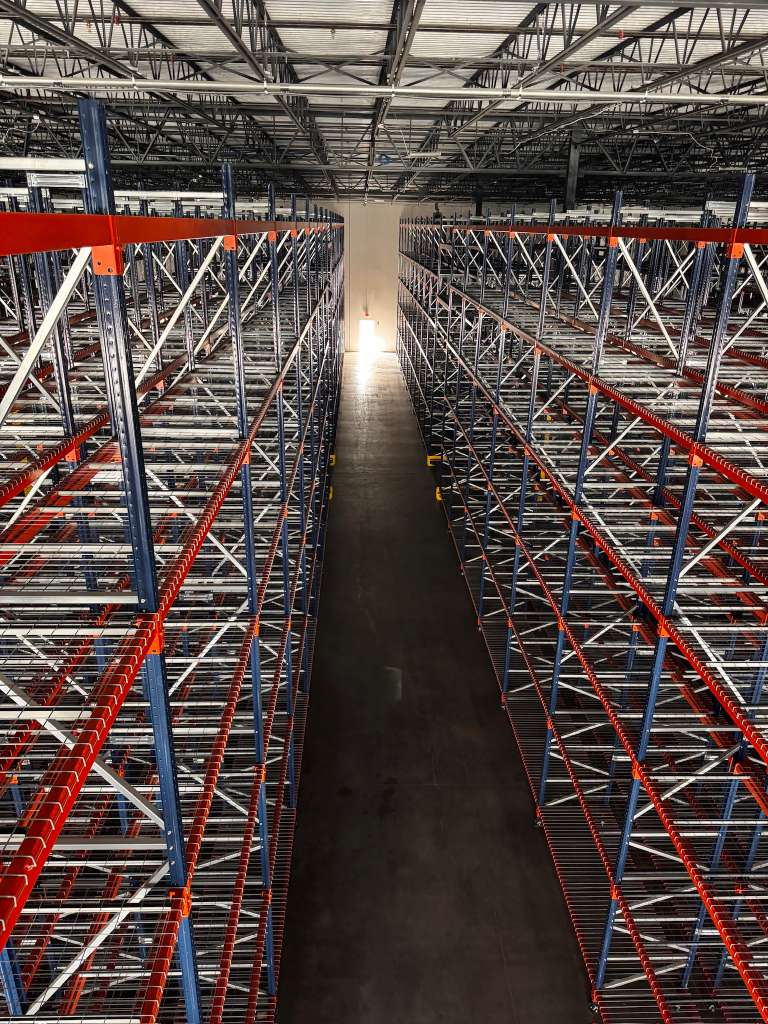 Drive-in rack system deep lane aisle — Orozco's Racks installation