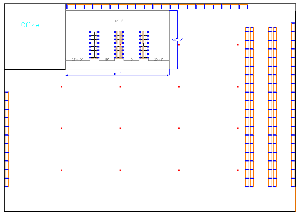 Large scale selective rack layout — optimized warehouse design by Orozco's Racks